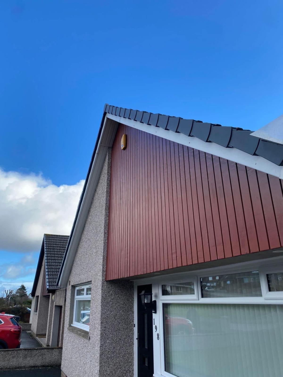 New anthracite uPVC roofline fitted by Storm Guard