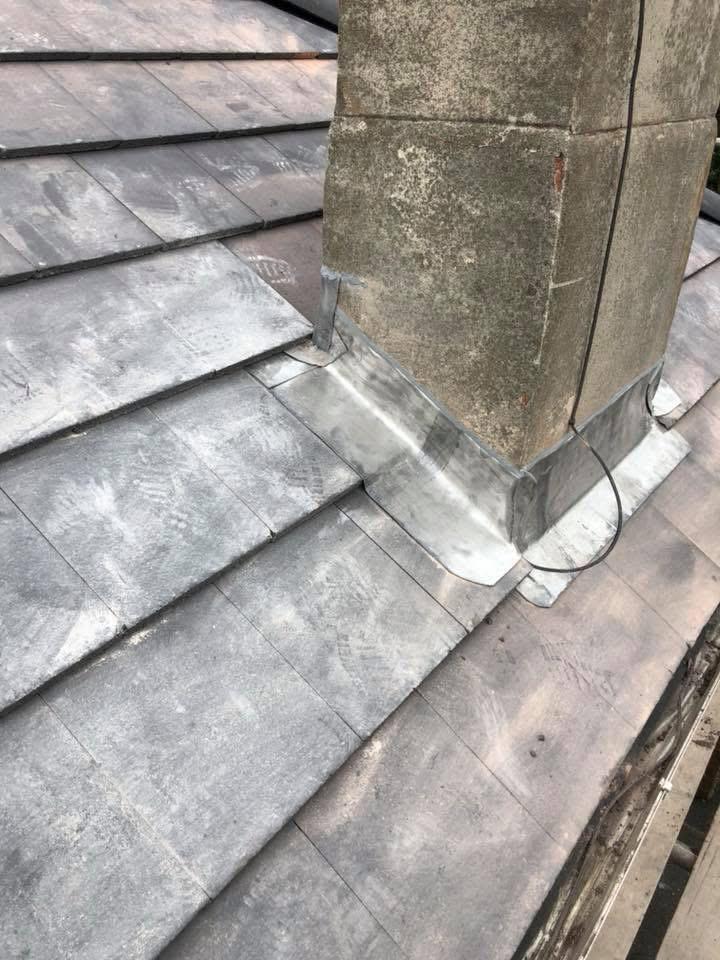 Chimney stack re-leaded by Storm Guard