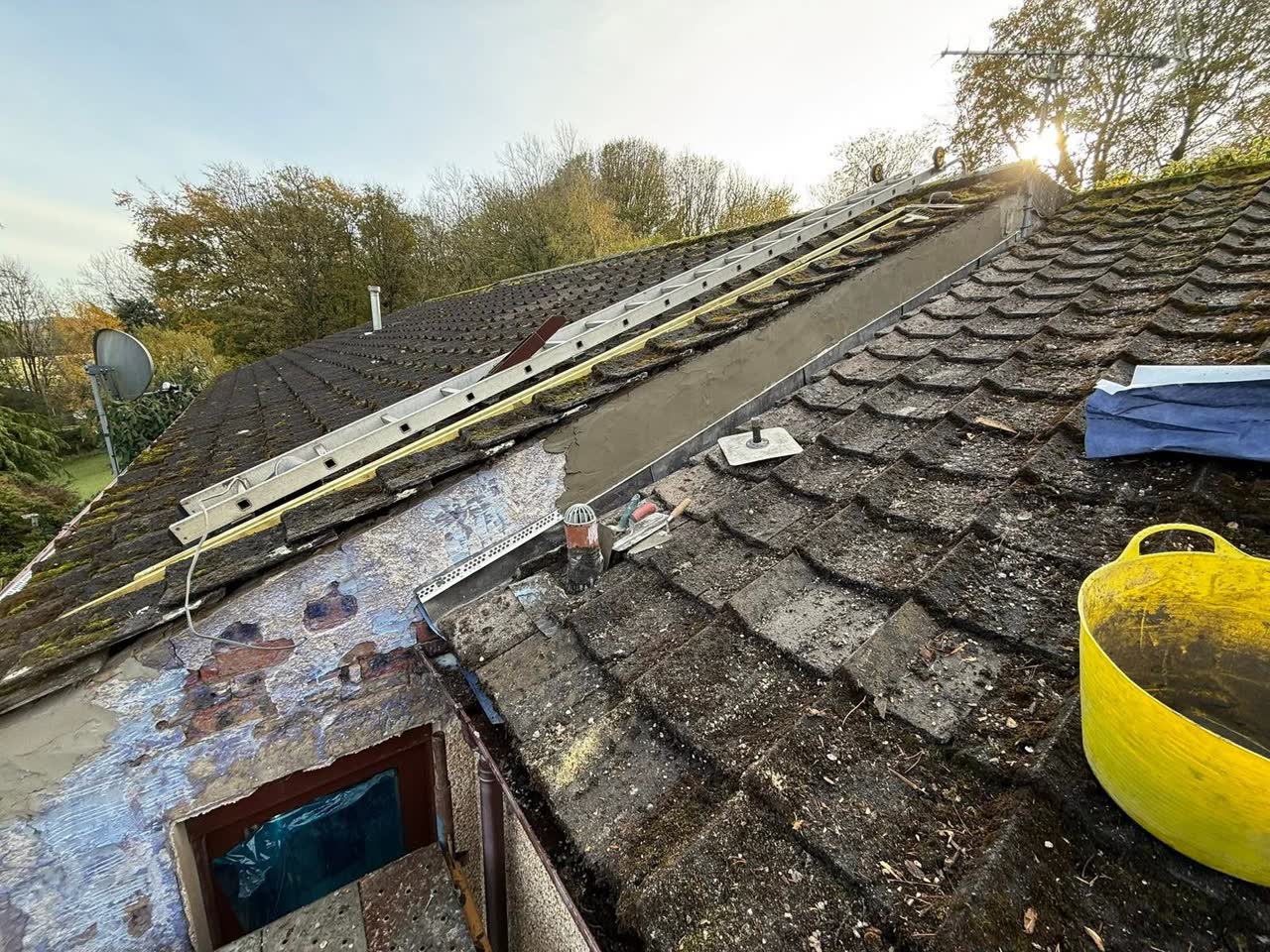 New lead valley and ridge fitted by Storm Guard